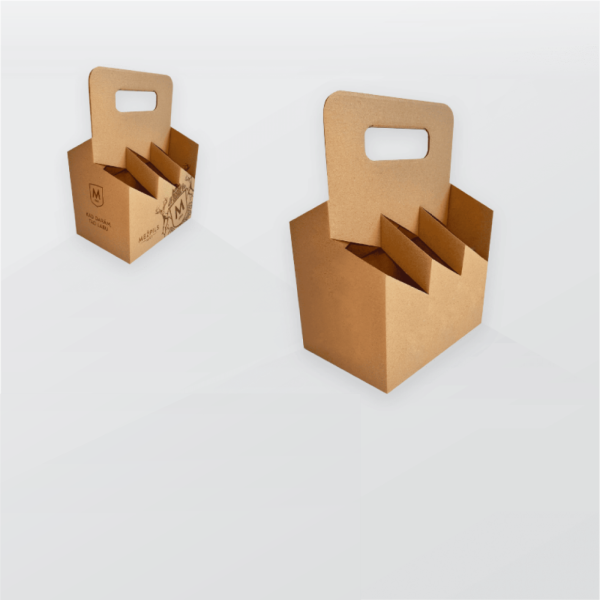 Corrugated cardboard bag for 6×0.5L beer bottles