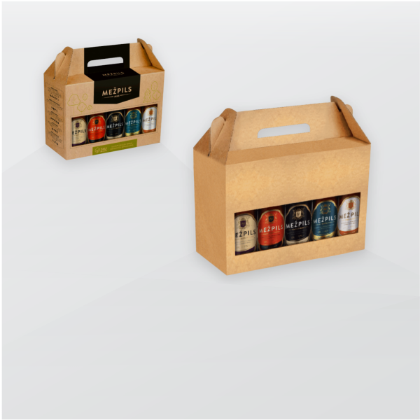 Corrugated cardboard bag for 10×0.5L beer bottles